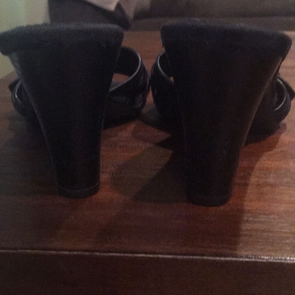 Coach black high heel sandals. - Picture 4 of 5